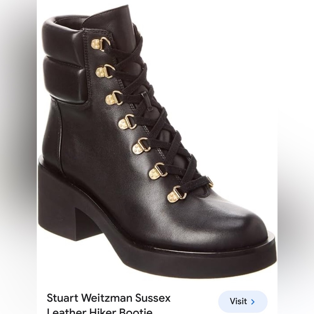 NWOT never worn chocolate brown leather Stuart Weitzman Sussex boot, sz 9.5 (40)